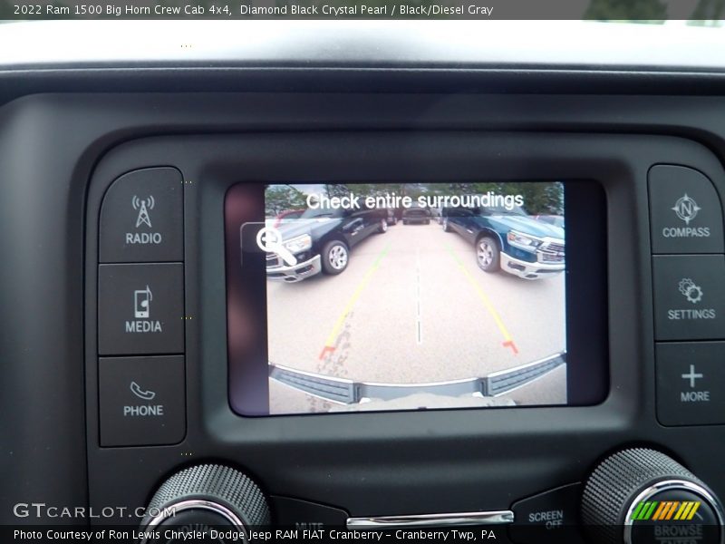 Diamond Black Crystal Pearl / Black/Diesel Gray 2022 Ram 1500 Big Horn Crew Cab 4x4