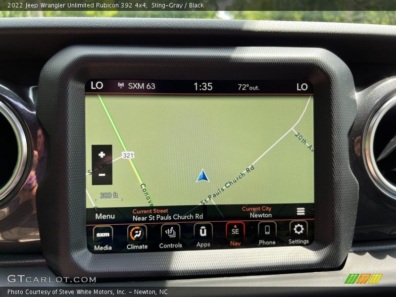 Navigation of 2022 Wrangler Unlimited Rubicon 392 4x4