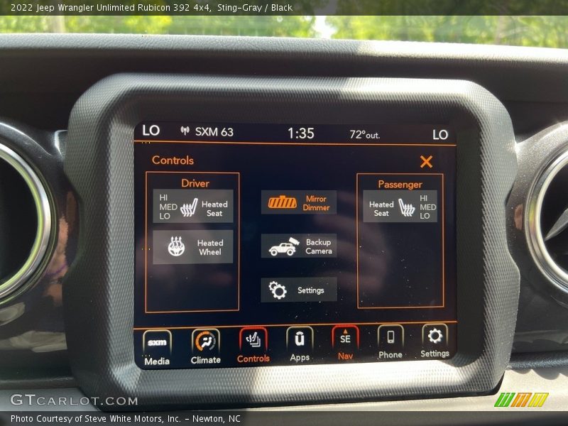 Controls of 2022 Wrangler Unlimited Rubicon 392 4x4