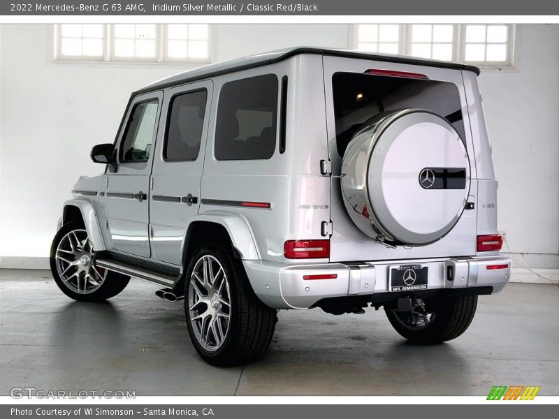 Iridium Silver Metallic / Classic Red/Black 2022 Mercedes-Benz G 63 AMG