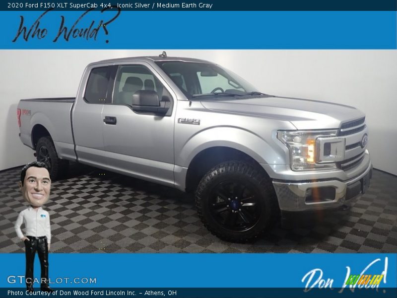 Iconic Silver / Medium Earth Gray 2020 Ford F150 XLT SuperCab 4x4
