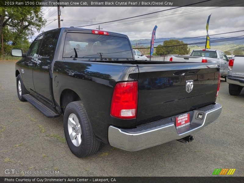 Brilliant Black Crystal Pearl / Black/Diesel Gray 2019 Ram 1500 Classic Tradesman Crew Cab