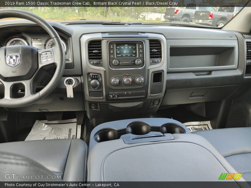 Brilliant Black Crystal Pearl / Black/Diesel Gray 2019 Ram 1500 Classic Tradesman Crew Cab