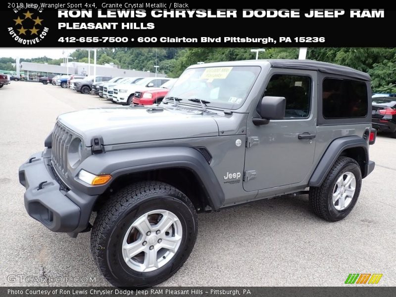 Granite Crystal Metallic / Black 2018 Jeep Wrangler Sport 4x4