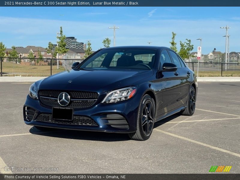 Lunar Blue Metallic / Black 2021 Mercedes-Benz C 300 Sedan Night Edition