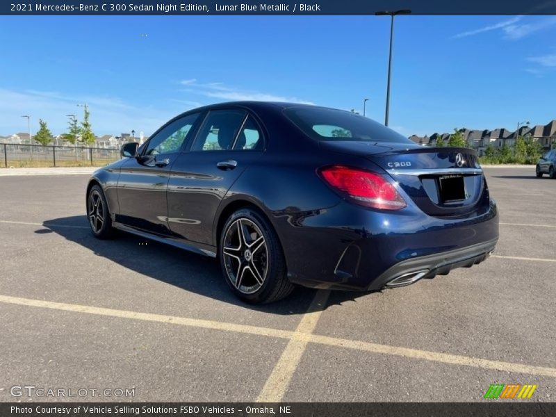 Lunar Blue Metallic / Black 2021 Mercedes-Benz C 300 Sedan Night Edition