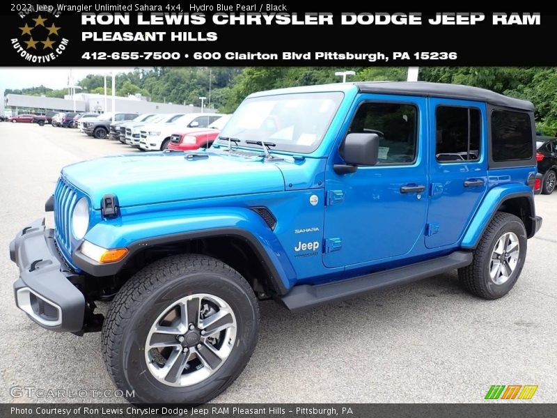 Hydro Blue Pearl / Black 2022 Jeep Wrangler Unlimited Sahara 4x4