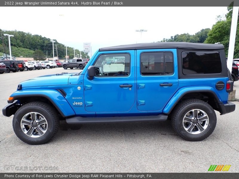 Hydro Blue Pearl / Black 2022 Jeep Wrangler Unlimited Sahara 4x4