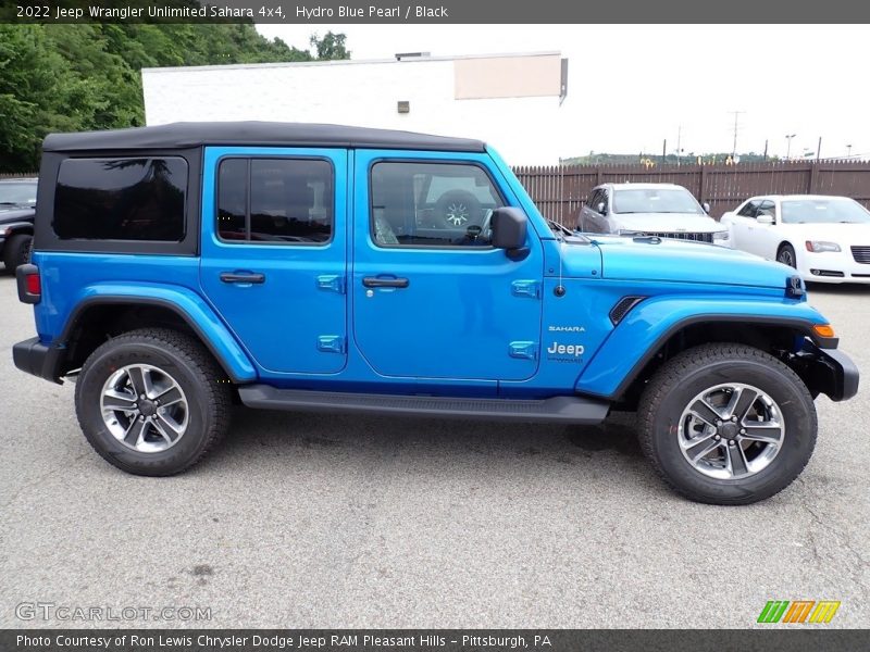 Hydro Blue Pearl / Black 2022 Jeep Wrangler Unlimited Sahara 4x4