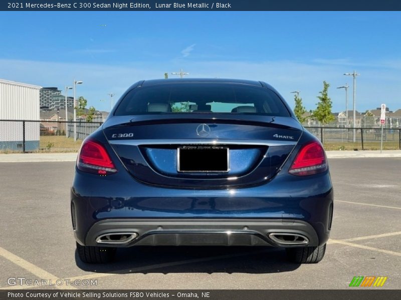 Lunar Blue Metallic / Black 2021 Mercedes-Benz C 300 Sedan Night Edition