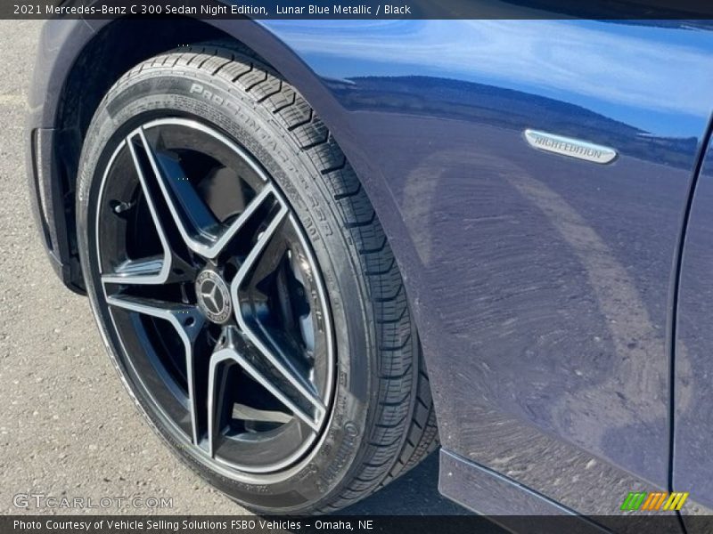 Lunar Blue Metallic / Black 2021 Mercedes-Benz C 300 Sedan Night Edition