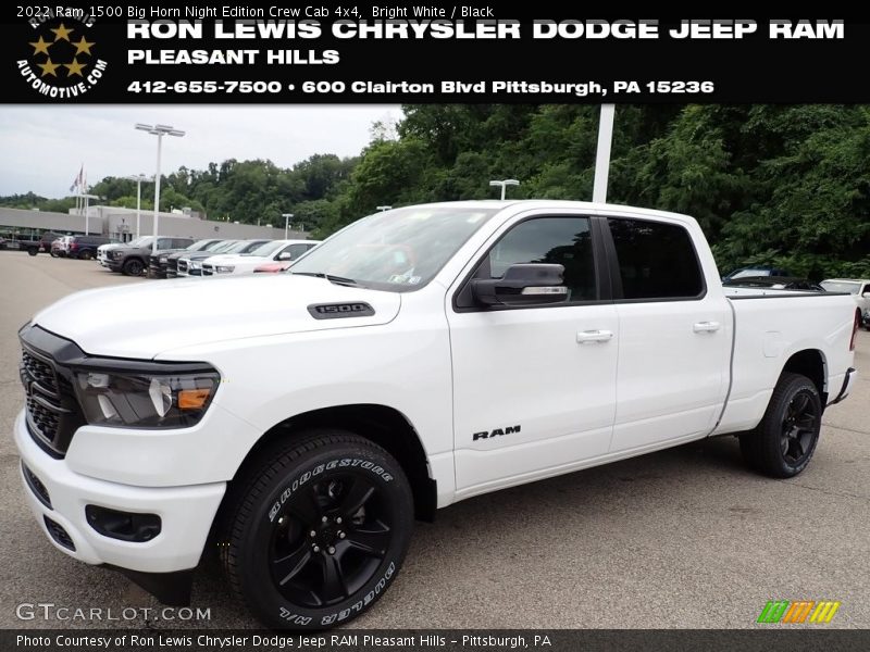 Bright White / Black 2022 Ram 1500 Big Horn Night Edition Crew Cab 4x4