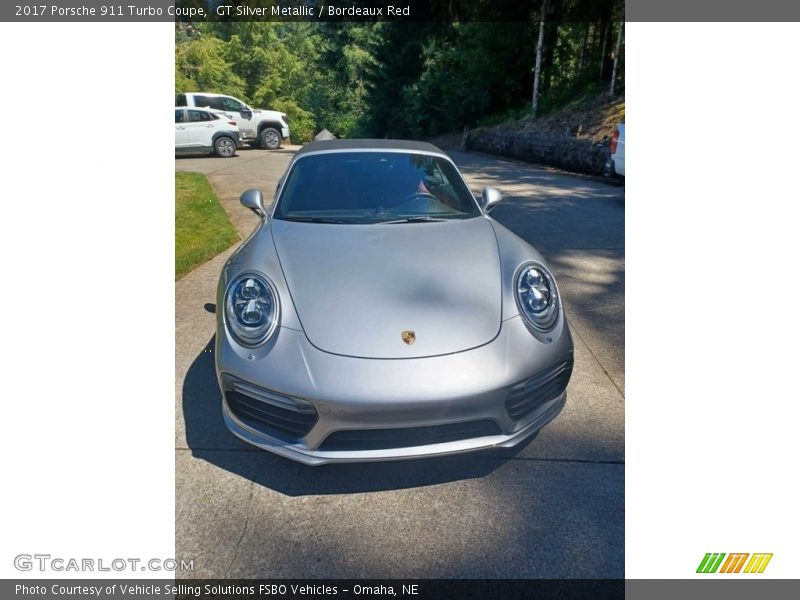 GT Silver Metallic / Bordeaux Red 2017 Porsche 911 Turbo Coupe