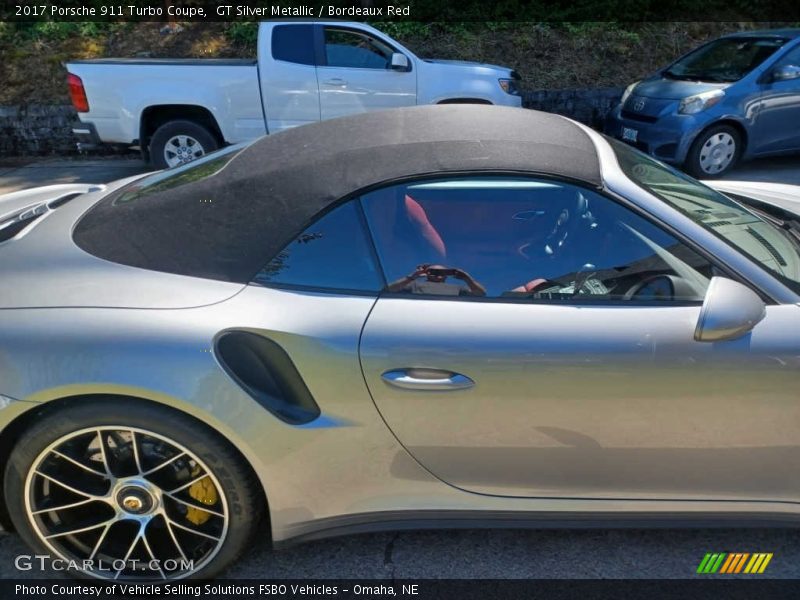 GT Silver Metallic / Bordeaux Red 2017 Porsche 911 Turbo Coupe