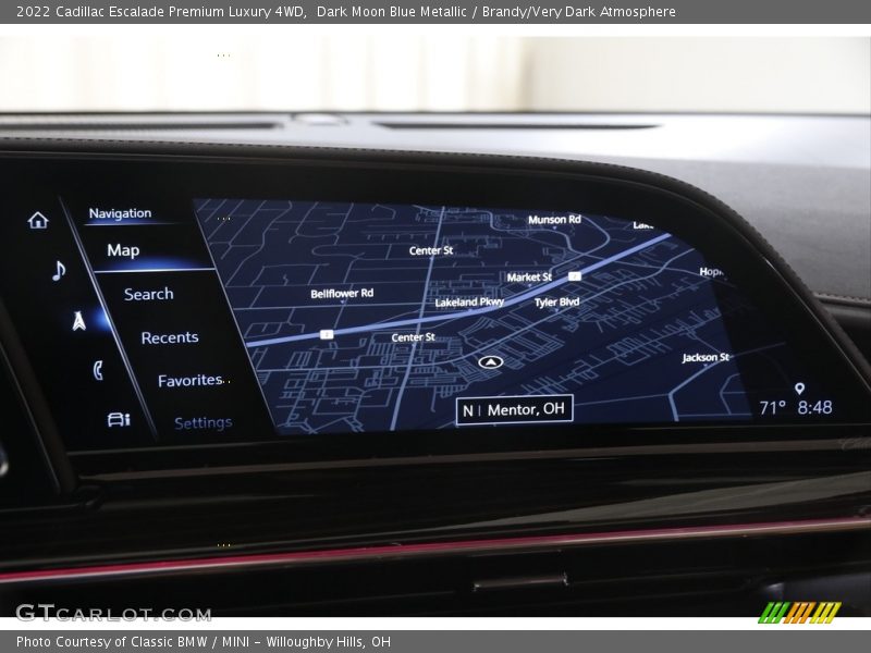 Navigation of 2022 Escalade Premium Luxury 4WD