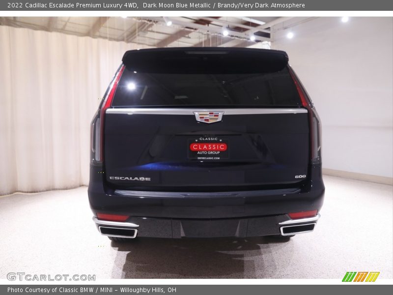 Dark Moon Blue Metallic / Brandy/Very Dark Atmosphere 2022 Cadillac Escalade Premium Luxury 4WD