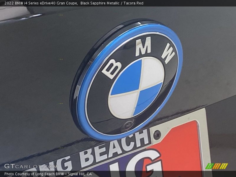 Black Sapphire Metallic / Tacora Red 2022 BMW i4 Series eDrive40 Gran Coupe