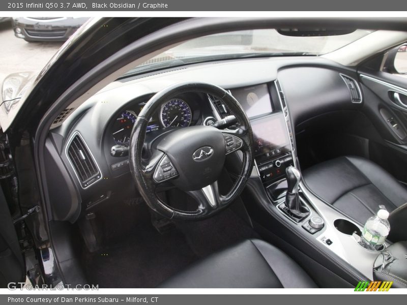 Black Obsidian / Graphite 2015 Infiniti Q50 3.7 AWD