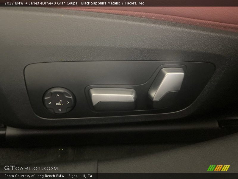 Black Sapphire Metallic / Tacora Red 2022 BMW i4 Series eDrive40 Gran Coupe