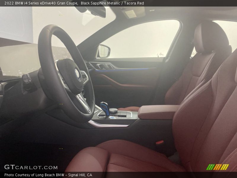 Black Sapphire Metallic / Tacora Red 2022 BMW i4 Series eDrive40 Gran Coupe