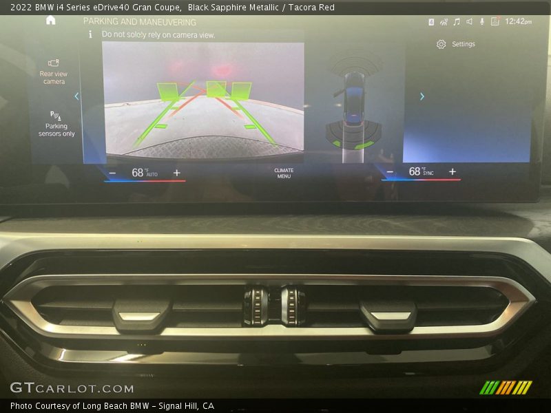 Black Sapphire Metallic / Tacora Red 2022 BMW i4 Series eDrive40 Gran Coupe