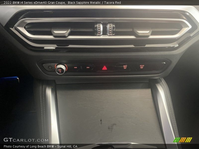 Black Sapphire Metallic / Tacora Red 2022 BMW i4 Series eDrive40 Gran Coupe