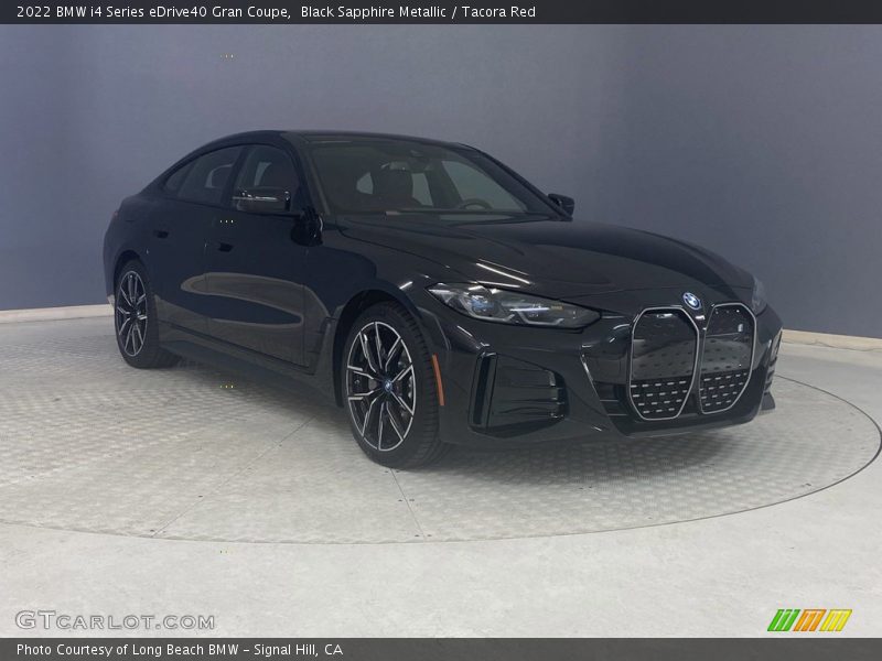 Black Sapphire Metallic / Tacora Red 2022 BMW i4 Series eDrive40 Gran Coupe