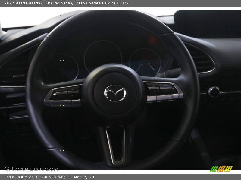 Deep Crystal Blue Mica / Black 2022 Mazda Mazda3 Preferred Sedan