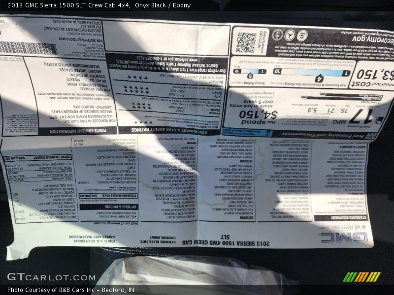 Onyx Black / Ebony 2013 GMC Sierra 1500 SLT Crew Cab 4x4
