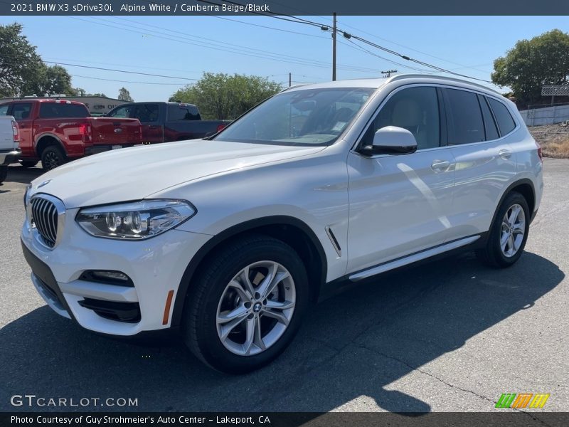 Alpine White / Canberra Beige/Black 2021 BMW X3 sDrive30i