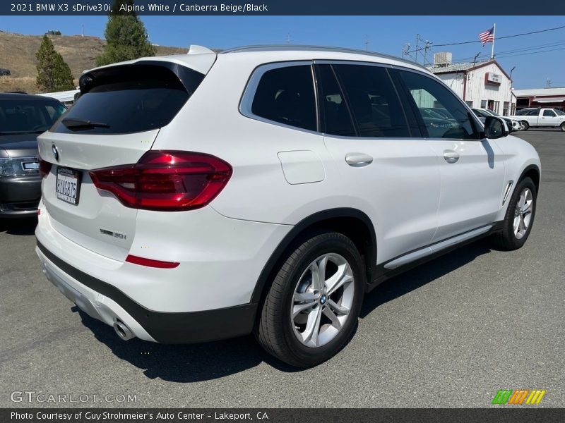 Alpine White / Canberra Beige/Black 2021 BMW X3 sDrive30i