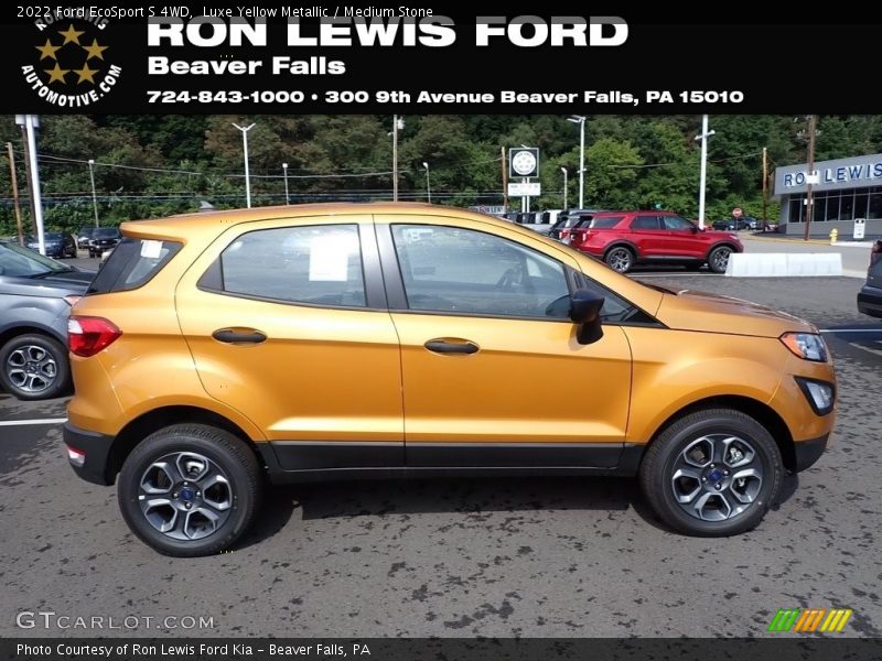 Luxe Yellow Metallic / Medium Stone 2022 Ford EcoSport S 4WD