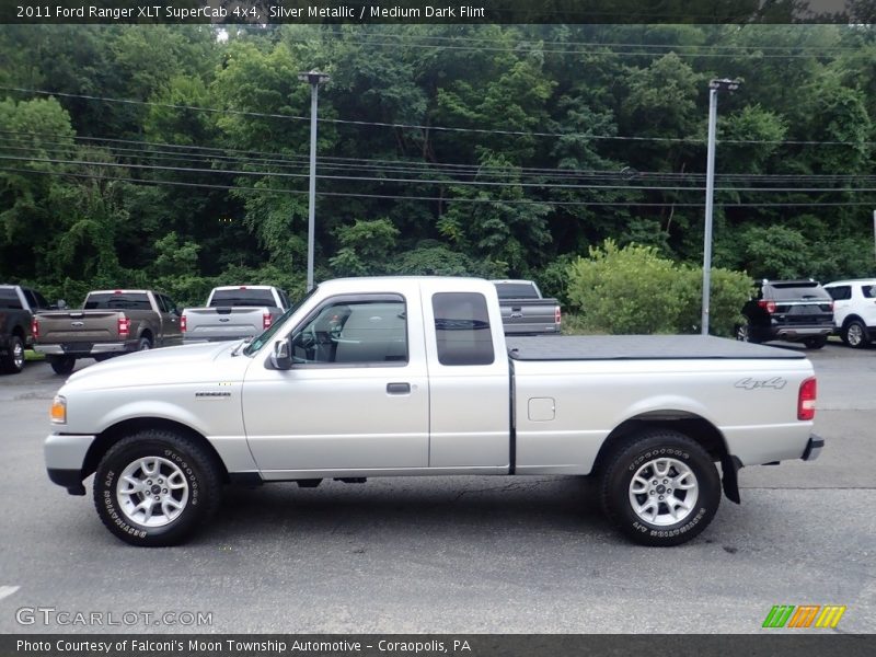Silver Metallic / Medium Dark Flint 2011 Ford Ranger XLT SuperCab 4x4