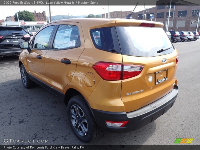 Luxe Yellow Metallic / Medium Stone 2022 Ford EcoSport S 4WD