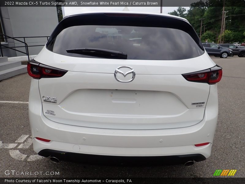 Snowflake White Pearl Mica / Caturra Brown 2022 Mazda CX-5 Turbo Signature AWD