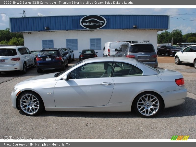 Titanium Silver Metallic / Cream Beige Dakota Leather 2009 BMW 3 Series 328i Convertible