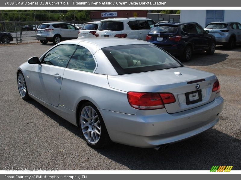 Titanium Silver Metallic / Cream Beige Dakota Leather 2009 BMW 3 Series 328i Convertible