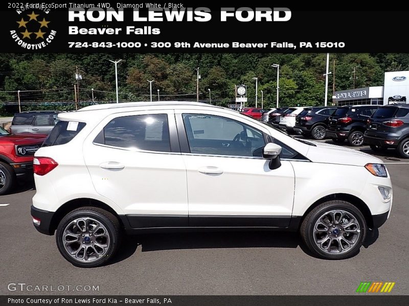 Diamond White / Black 2022 Ford EcoSport Titanium 4WD