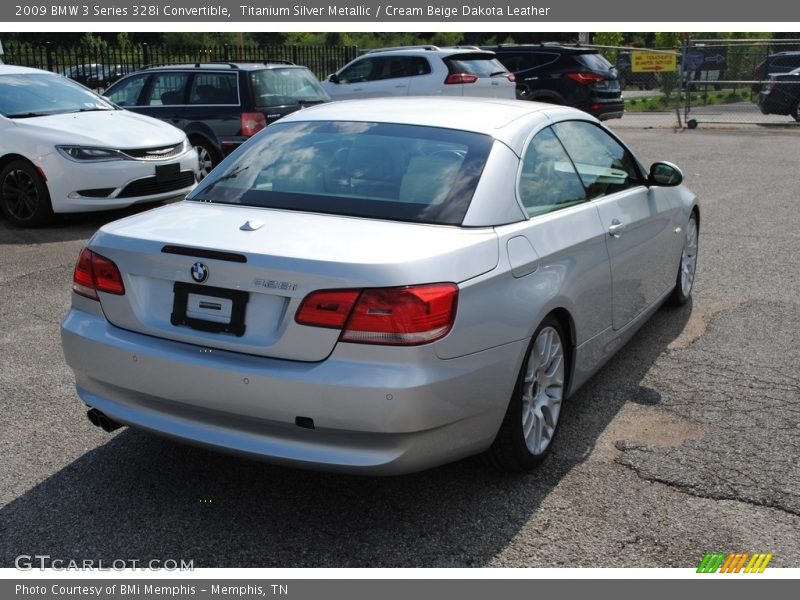 Titanium Silver Metallic / Cream Beige Dakota Leather 2009 BMW 3 Series 328i Convertible