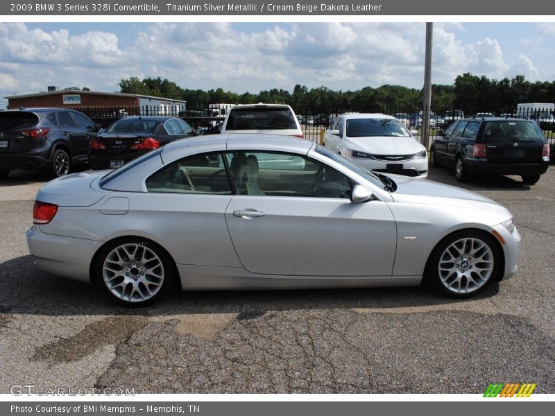 Titanium Silver Metallic / Cream Beige Dakota Leather 2009 BMW 3 Series 328i Convertible