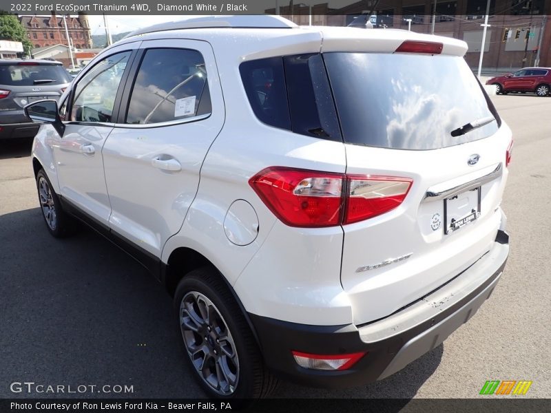 Diamond White / Black 2022 Ford EcoSport Titanium 4WD