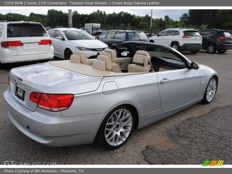 Titanium Silver Metallic / Cream Beige Dakota Leather 2009 BMW 3 Series 328i Convertible