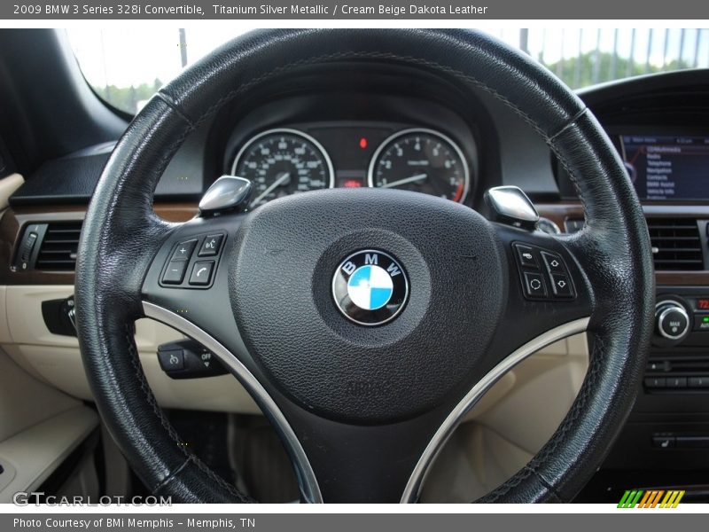 Titanium Silver Metallic / Cream Beige Dakota Leather 2009 BMW 3 Series 328i Convertible