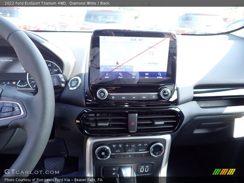 Diamond White / Black 2022 Ford EcoSport Titanium 4WD