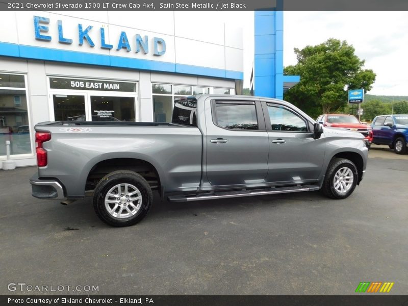 Satin Steel Metallic / Jet Black 2021 Chevrolet Silverado 1500 LT Crew Cab 4x4