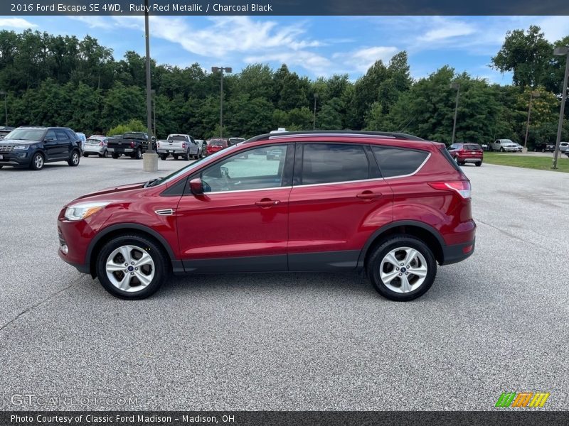 Ruby Red Metallic / Charcoal Black 2016 Ford Escape SE 4WD