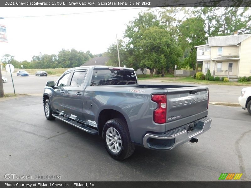 Satin Steel Metallic / Jet Black 2021 Chevrolet Silverado 1500 LT Crew Cab 4x4