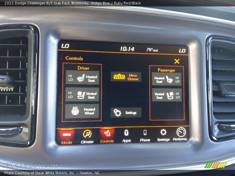 Controls of 2022 Challenger R/T Scat Pack Widebody