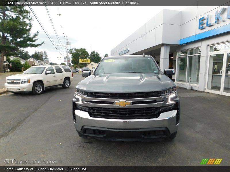 Satin Steel Metallic / Jet Black 2021 Chevrolet Silverado 1500 LT Crew Cab 4x4