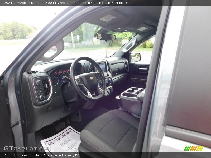 Satin Steel Metallic / Jet Black 2021 Chevrolet Silverado 1500 LT Crew Cab 4x4